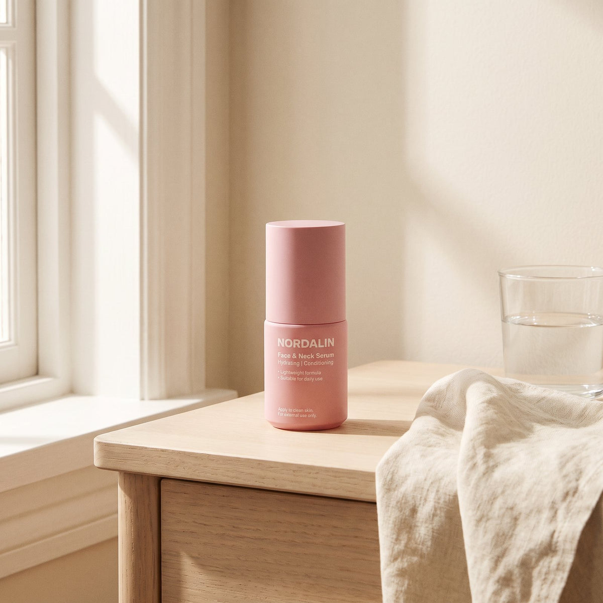Nordalin Face & Neck Serum in an everyday setting